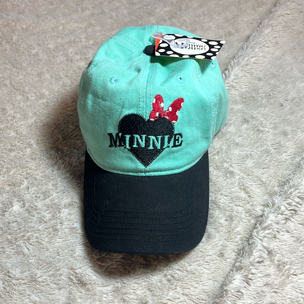 Disney Minnie Mouse mint green and black hat